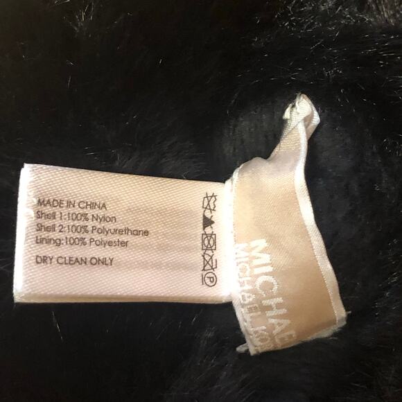 Michael Michael Kors Black Quilted Faux Fur Trim Mittens Size S/M - Picture 9 of 10